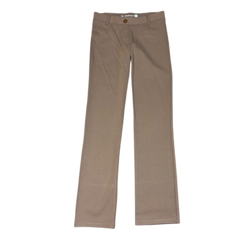 *Betabrand Pant Womens Size Sm Tan Straight Yoga Travel Packable Stretch Casual